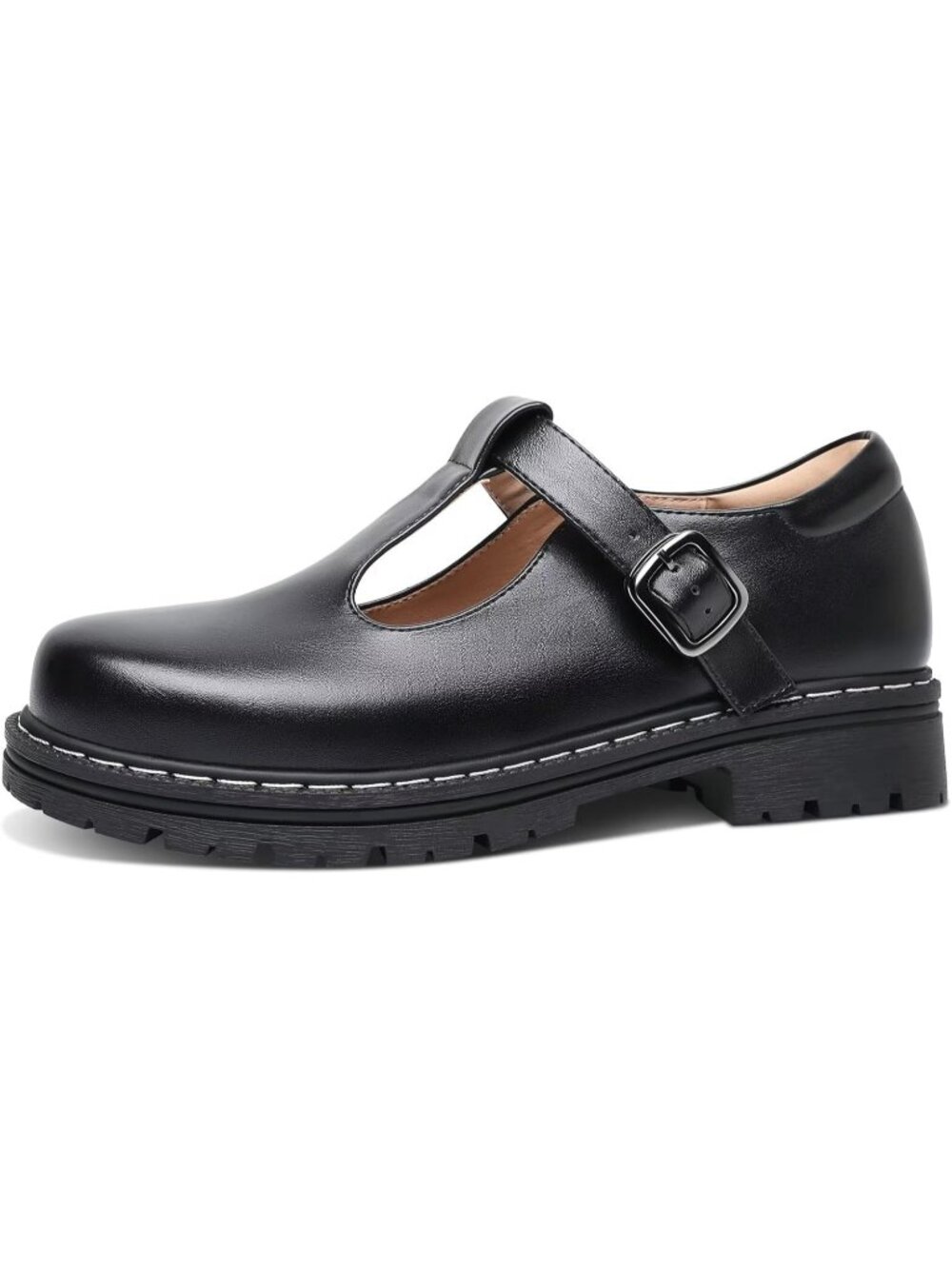 〽️Women's Mary Jane Flats Black Block Heel Comfort Formal T-Strap Oxford Shoes